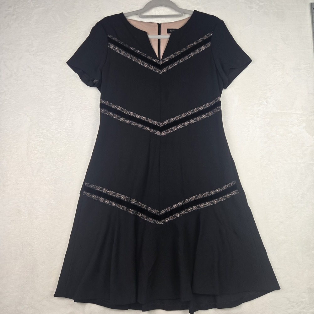 Ivanka Trump Black Sheath Dress Size 10 Cutouts‎ Lace